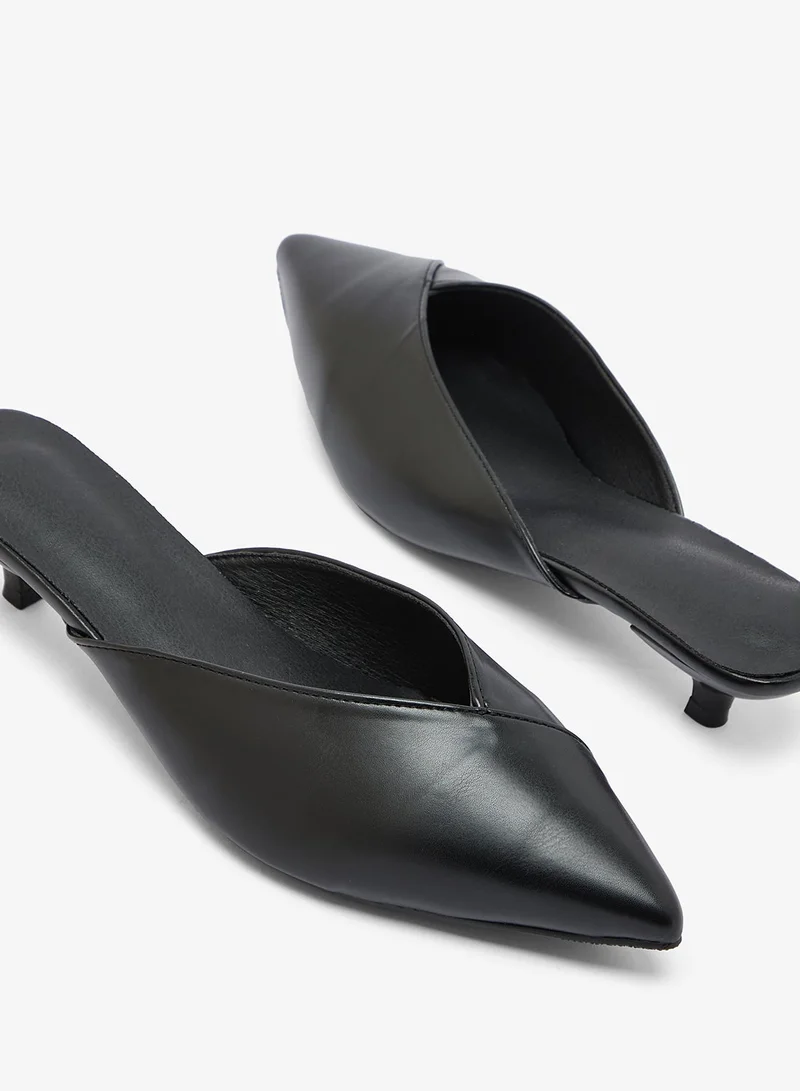 جينجر حذاء بكعب رفيع مفتوح من الخلف